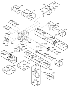Transaxle Drive Group Diagram and Parts List for 1697184-00-1027LD 2019 Briggs and Stratton Snow Blower